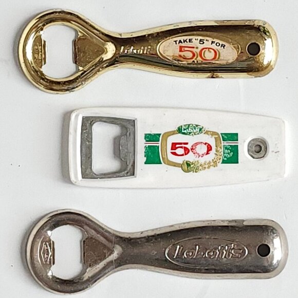 VINTAGE LABATT 50 Bottle Opener Lot of 3 Labatt's Bar Used - Picture 1 of 2